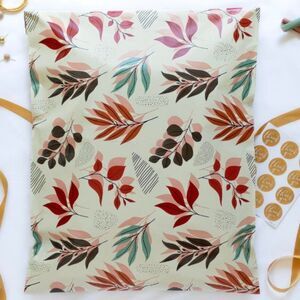 10 X 13 Designer Poly Mailers Fall Leaves Autum Leaves